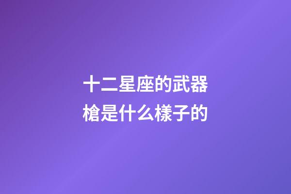 十二星座的武器槍是什么樣子的-第1張-星座運勢-玄機派