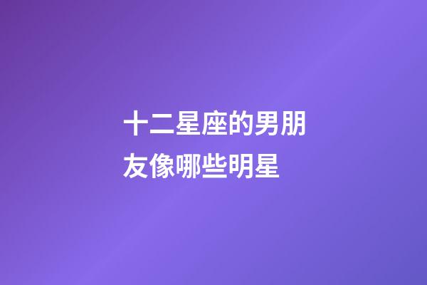 十二星座的男朋友像哪些明星-第1張-星座運勢-玄機派