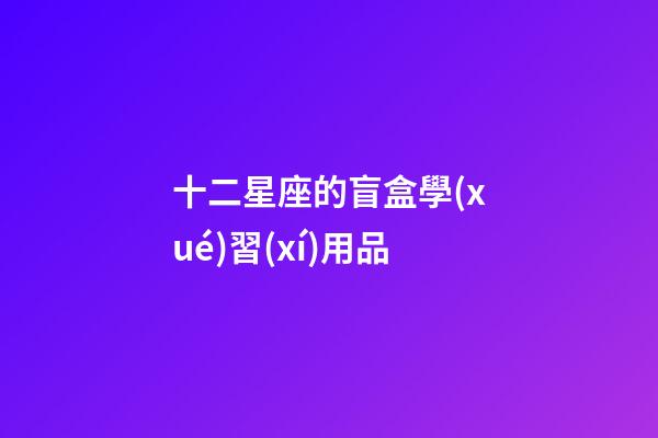 十二星座的盲盒學(xué)習(xí)用品