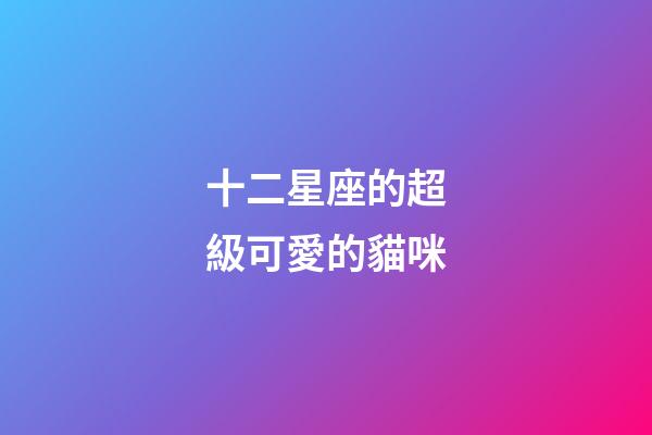 十二星座的超級可愛的貓咪-第1張-星座運勢-玄機派