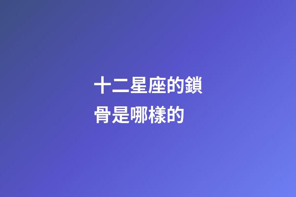 十二星座的鎖骨是哪樣的