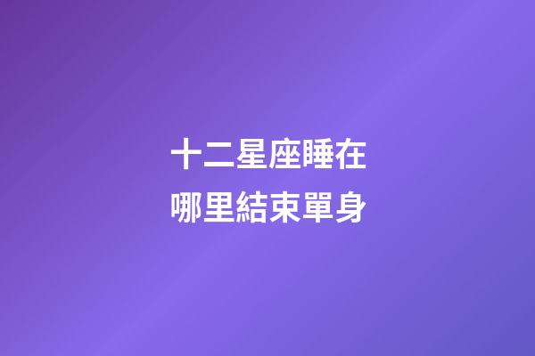 十二星座睡在哪里結束單身-第1張-星座運勢-玄機派