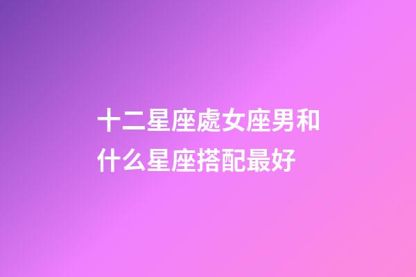 十二星座處女座男和什么星座搭配最好-第1張-星座運勢-玄機派
