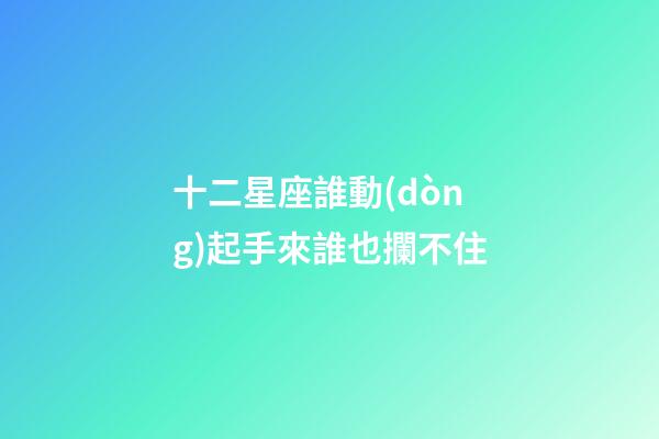 十二星座誰動(dòng)起手來誰也攔不住-第1張-星座運(yùn)勢(shì)-玄機(jī)派