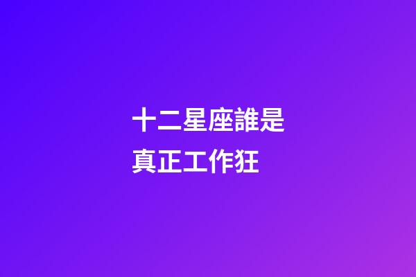 十二星座誰是真正工作狂-第1張-星座運勢-玄機派