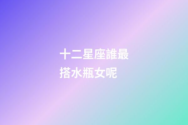 十二星座誰最搭水瓶女呢-第1張-星座運勢-玄機派