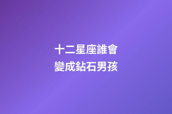 十二星座誰會變成鉆石男孩-第1張-星座運勢-玄機派
