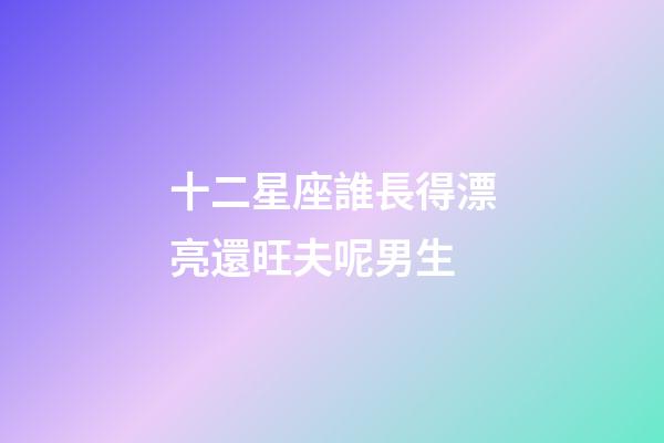 十二星座誰長得漂亮還旺夫呢男生-第1張-星座運勢-玄機派