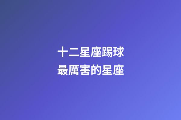 十二星座踢球最厲害的星座-第1張-星座運(yùn)勢(shì)-玄機(jī)派
