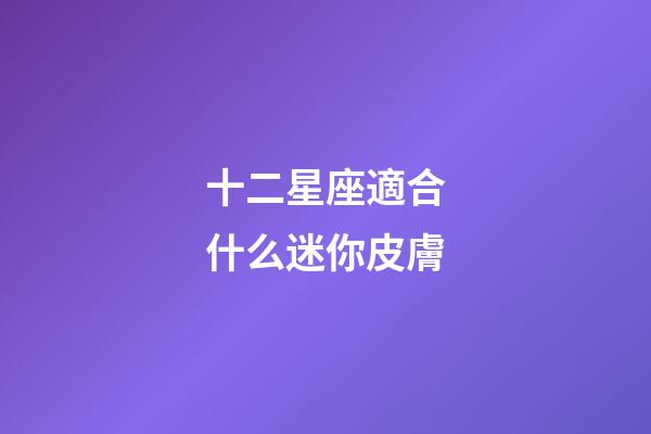 十二星座適合什么迷你皮膚-第1張-星座運勢-玄機派