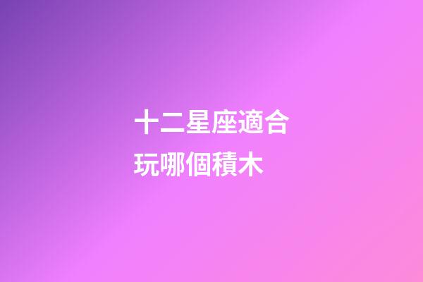 十二星座適合玩哪個積木-第1張-星座運勢-玄機派
