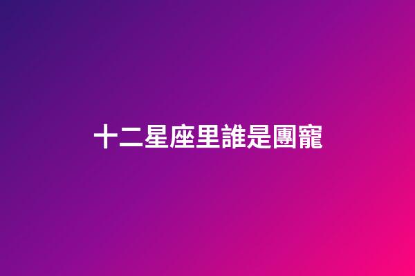 十二星座里誰是團寵