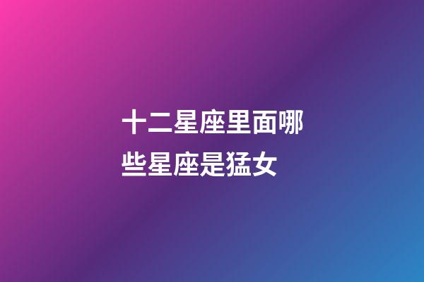 十二星座里面哪些星座是猛女-第1張-星座運勢-玄機派