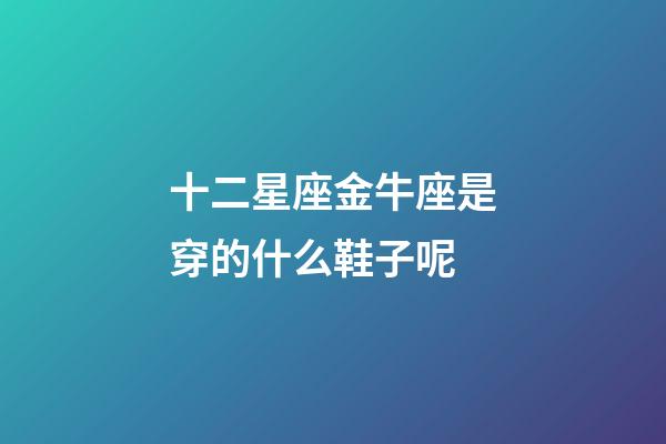 十二星座金牛座是穿的什么鞋子呢-第1張-星座運勢-玄機派