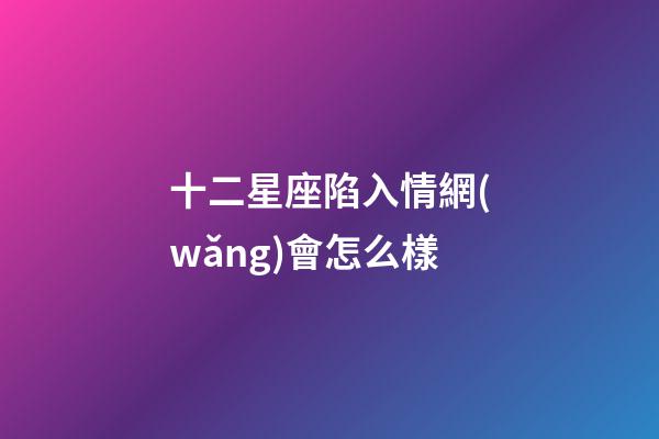 十二星座陷入情網(wǎng)會怎么樣