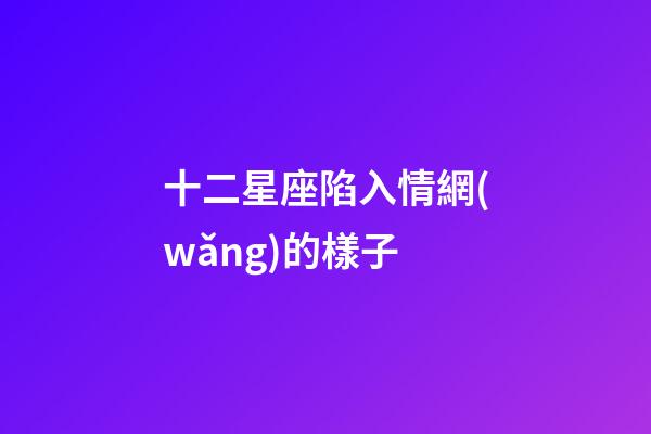 十二星座陷入情網(wǎng)的樣子