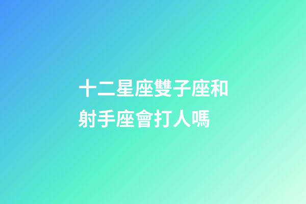 十二星座雙子座和射手座會打人嗎-第1張-星座運勢-玄機派