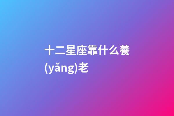 十二星座靠什么養(yǎng)老-第1張-星座運(yùn)勢-玄機(jī)派