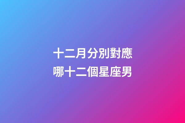 十二月分別對應哪十二個星座男-第1張-星座運勢-玄機派