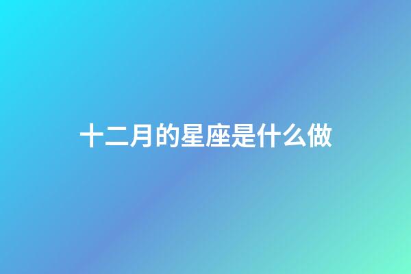 十二月的星座是什么做-第1張-星座運勢-玄機派
