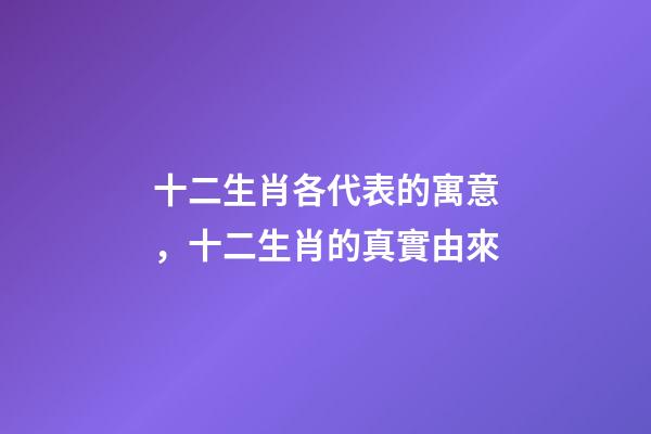 十二生肖各代表的寓意，十二生肖的真實由來-第1張-觀點-玄機派