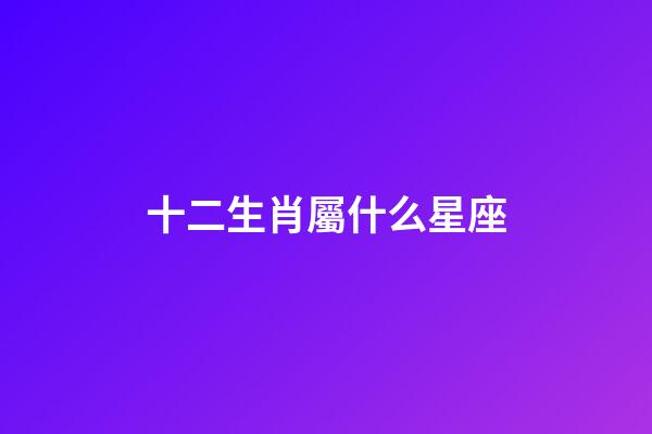 十二生肖屬什么星座-第1張-星座運勢-玄機派