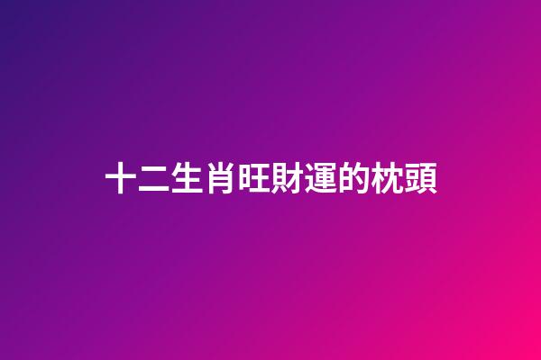 十二生肖旺財運的枕頭