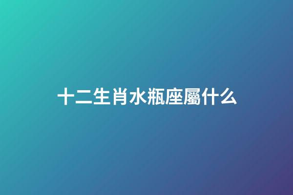 十二生肖水瓶座屬什么-第1張-星座運勢-玄機派