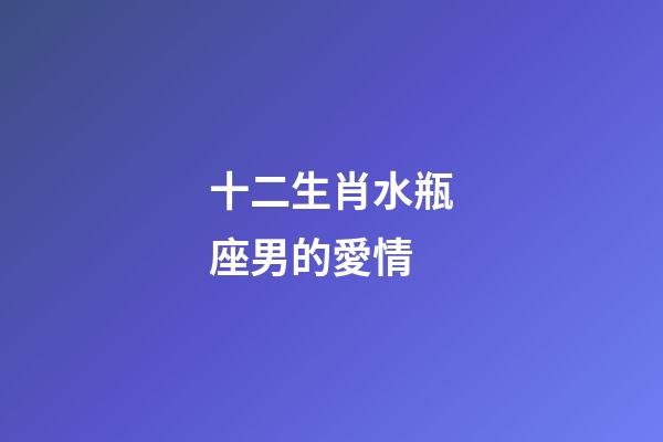 十二生肖水瓶座男的愛情-第1張-星座運勢-玄機派