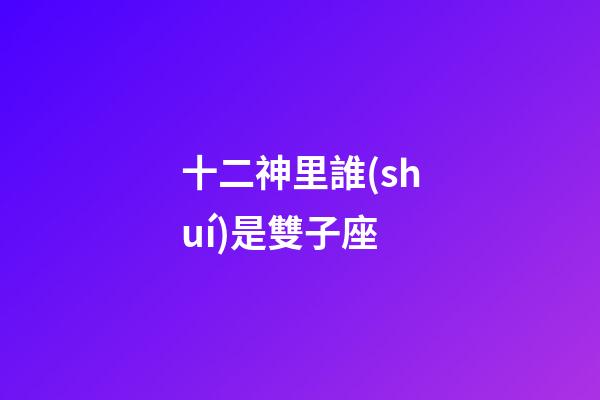 十二神里誰(shuí)是雙子座