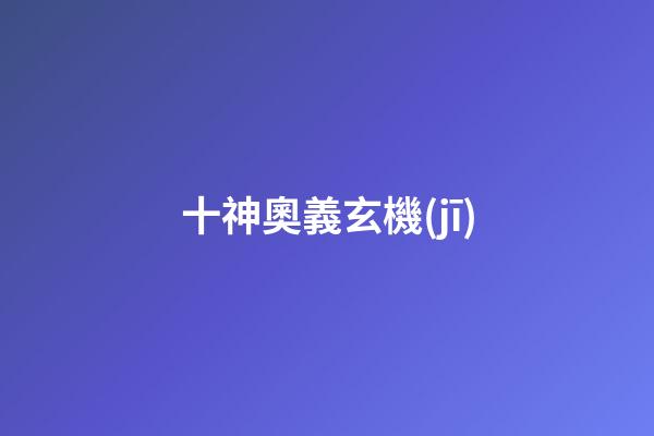 十神奧義玄機(jī)