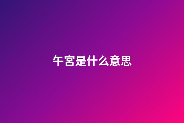 午宮是什么意思