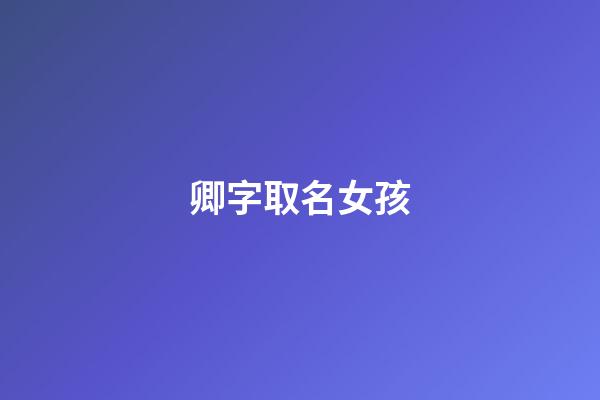 卿字取名女孩(卿字取名女孩名字大全)-第1張-女孩起名-玄機派