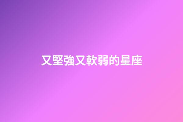又堅強又軟弱的星座
