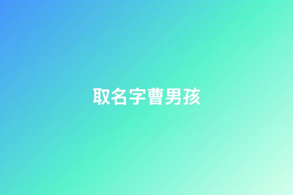 取名字曹男孩(姓名曹男孩取名大全)-第1張-男孩起名-玄機派