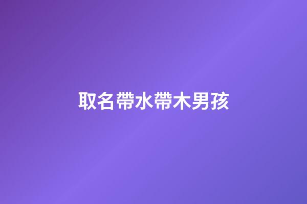 取名帶水帶木男孩(帶水帶木的名字男孩大氣陽剛)-第1張-男孩起名-玄機派