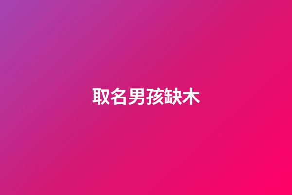 取名男孩缺木(男孩取名缺木)-第1張-男孩起名-玄機派