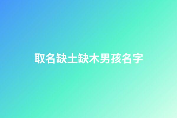 取名缺土缺木男孩名字(缺土缺木的男孩名字)-第1張-男孩起名-玄機派