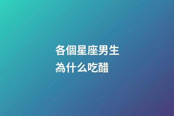 各個星座男生為什么吃醋-第1張-星座運勢-玄機派