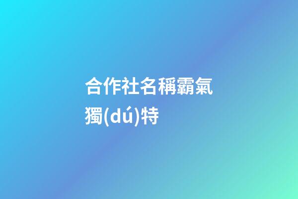 合作社名稱霸氣獨(dú)特
