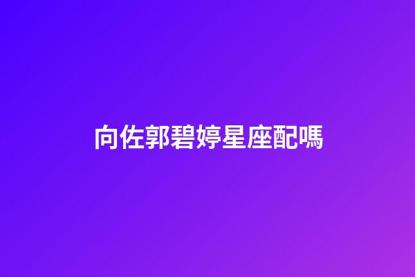 向佐郭碧婷星座配嗎-第1張-星座運勢-玄機(jī)派