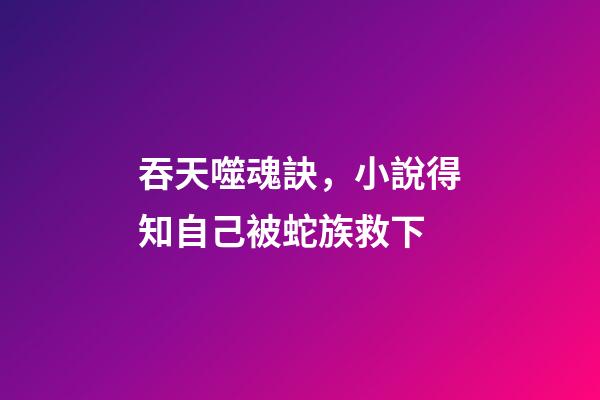吞天噬魂訣，小說得知自己被蛇族救下-第1張-觀點-玄機派