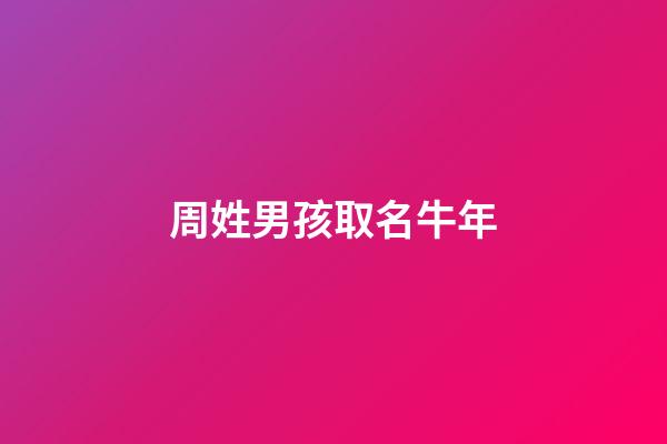 周姓男孩取名牛年(姓周男孩名字好聽大全牛年)-第1張-男孩起名-玄機派