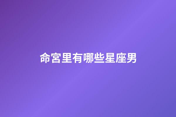命宮里有哪些星座男-第1張-星座運勢-玄機派