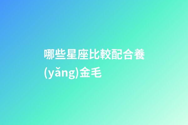 哪些星座比較配合養(yǎng)金毛-第1張-星座運(yùn)勢-玄機(jī)派