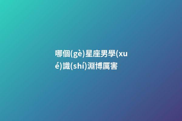 哪個(gè)星座男學(xué)識(shí)淵博厲害-第1張-星座運(yùn)勢(shì)-玄機(jī)派