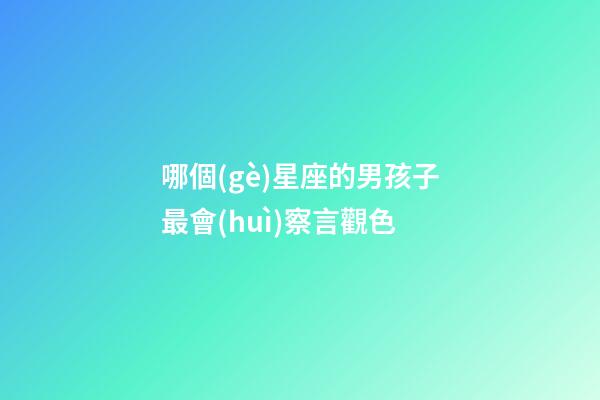 哪個(gè)星座的男孩子最會(huì)察言觀色-第1張-星座運(yùn)勢(shì)-玄機(jī)派