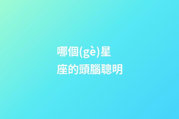 哪個(gè)星座的頭腦聰明-第1張-星座運(yùn)勢(shì)-玄機(jī)派