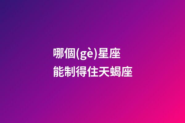 哪個(gè)星座能制得住天蝎座-第1張-星座運(yùn)勢(shì)-玄機(jī)派