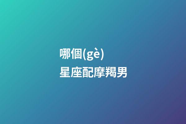 哪個(gè)星座配摩羯男-第1張-星座運(yùn)勢(shì)-玄機(jī)派